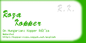 roza kopper business card